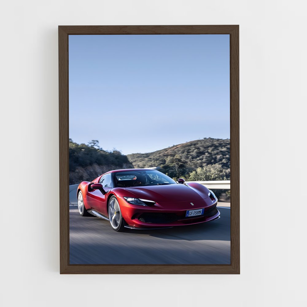 Poster gtb Rouge – affiche Ferrari (vue 5)